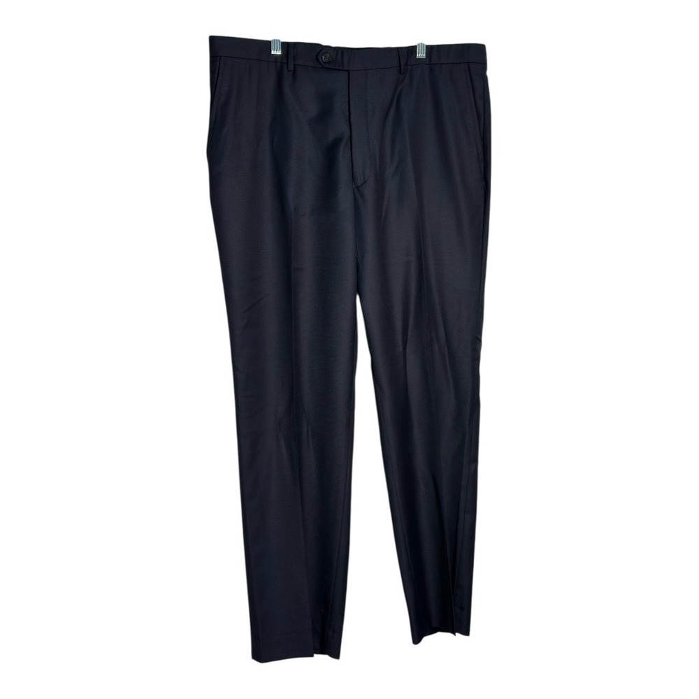 Jos A Bank Pants Tailored Fit Traveler Wool‎ Business Casual Formal Blue 38x30